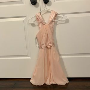 Pink junior bridesmaids dress- davids bridal